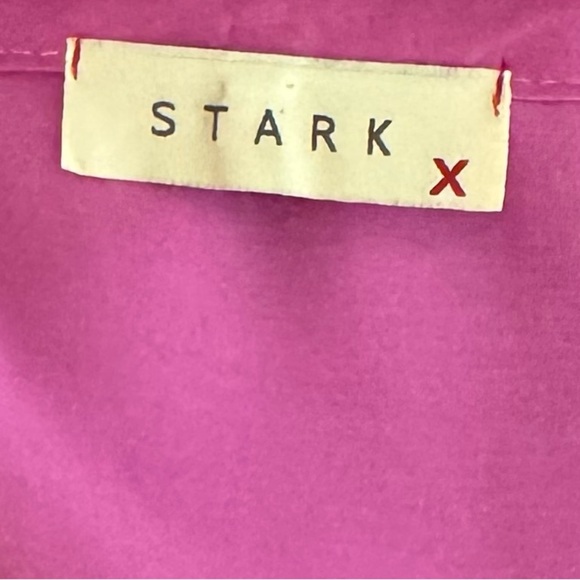 Stark X Satin Blouse V Neck 3/4 Dolman Sleeve Womens Size Small Relaxed Evening - Picture 6 of 10